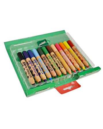 Alpino Baby Ahşap Jumbo Kuru Kalem Boya Seti 12'li