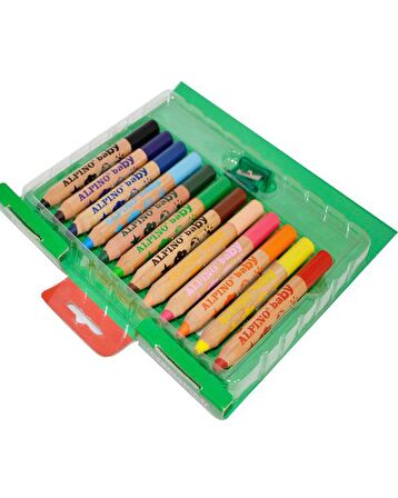 Alpino Baby Ahşap Jumbo Kuru Kalem Boya Seti 12'li