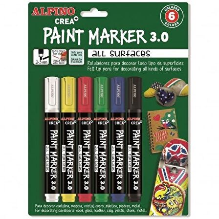 Alpino Markör Paint Crea 6 LI Blister AR000166