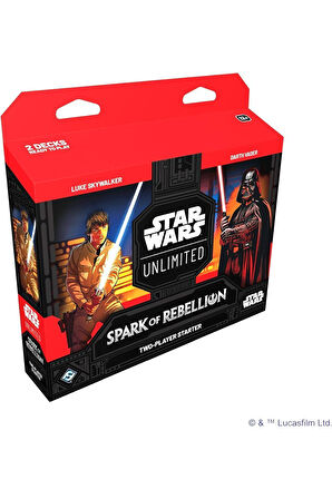 STAR WARS UNLIMITED CARD GAME SPARK OF REBELLION TWO PLAYER STARTER SET -İKİ OYUNCULU BAŞLANGIÇ SETİ