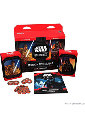 STAR WARS UNLIMITED CARD GAME SPARK OF REBELLION TWO PLAYER STARTER SET -İKİ OYUNCULU BAŞLANGIÇ SETİ