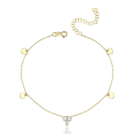 Pullu Üç Taşlı Halhal