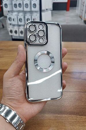 iPhone 15 Pro Kılıf Köşeleri Renkli Şeffaf Kamera Korumalı Silikon Luxury Kapak