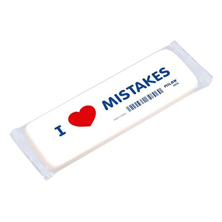 MILAN CNM4806 ESNEK SENTETİK SİLGİ(I LOVE MISTAKES) - 6ADET