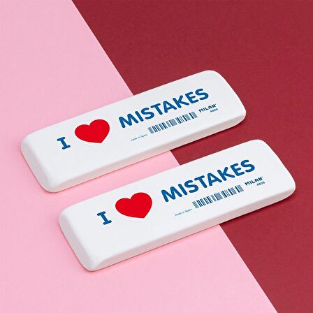 MILAN CNM4806 ESNEK SENTETİK SİLGİ(I LOVE MISTAKES) - 6ADET