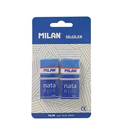 MILAN NATA BLUE 7024B SİLGİ BLİSTER - 2Lİ