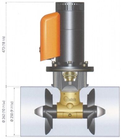 Quick Baş Manevra Pervanesi 240kgf 24V DC  Ø 250 mm Tünel