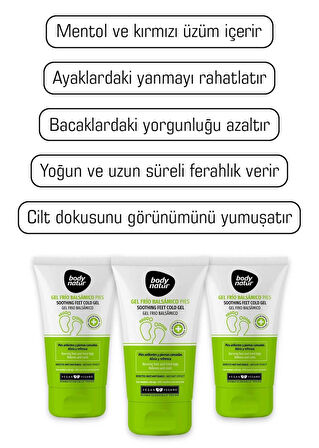 Body Natur Ayak Yatıştırıcı Soğuk Jel Yanma Yorgunluk Giderici Rahatlatıcı Bacak Jeli - Soothing Cold Gel 100ml