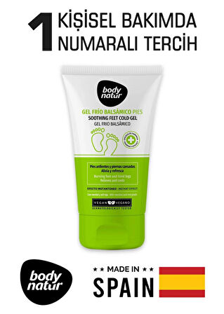 Body Natur Ayak Yatıştırıcı Soğuk Jel Yanma Yorgunluk Giderici Rahatlatıcı Bacak Jeli - Soothing Cold Gel 100ml