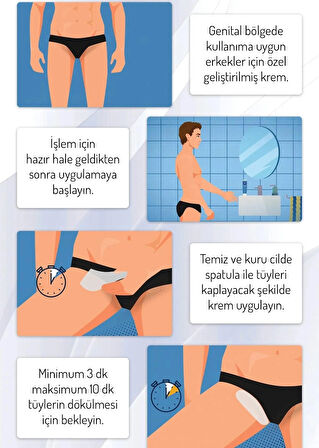 Body Natur Erkekler Için Genital Bölge Tüy Dökücü Krem – Hair Removal Cream 50ml
