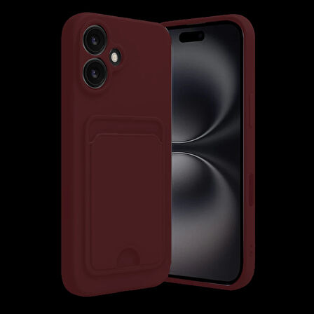 Newface iPhone 16 Kılıf Kelvin Kartvizitli Silikon
