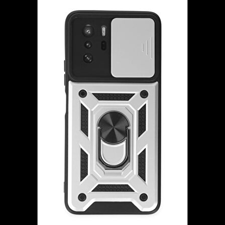 Newface Xiaomi Poco X3 GT Kılıf Pars Lens Yüzüklü Silikon