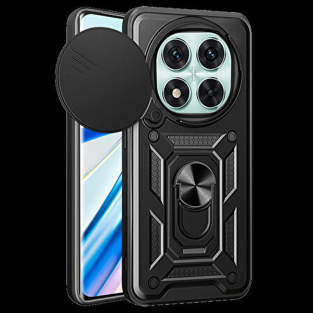 Newface Xiaomi Uyumlu Redmi Note 14 Pro 4G Kılıf Pars Lens Yüzüklü Silikon