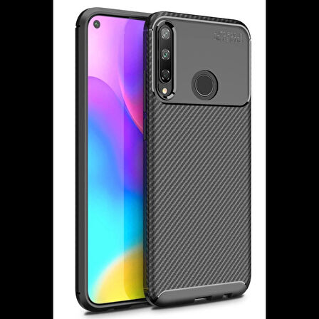 Joy Tekno Huawei P40 Lite E Kılıf Auto Focus Karbon Kapak