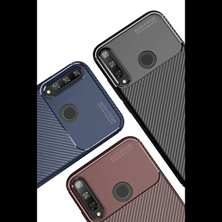 Joy Tekno Huawei P40 Lite E Kılıf Auto Focus Karbon Kapak