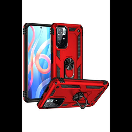 Newface Xiaomi Uyumlu Redmi Note 11T Kılıf Sofya Yüzüklü Silikon Kapak