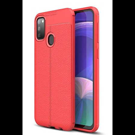 Newface Samsung Galaxy M30S Kılıf Auto Focus Kapak - Kırmızı
