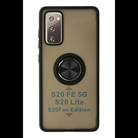 Newface Samsung Galaxy S20 FE Kılıf Montreal Yüzüklü Silikon Kapak