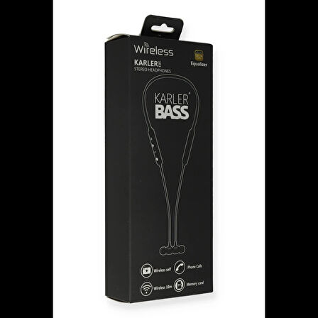 Karler Bass KR103 Kablosuz Kulaklık - Siyah