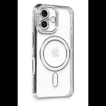 Newface iPhone 16 Plus Kılıf Joke Simli Magneticsafe Kılıf