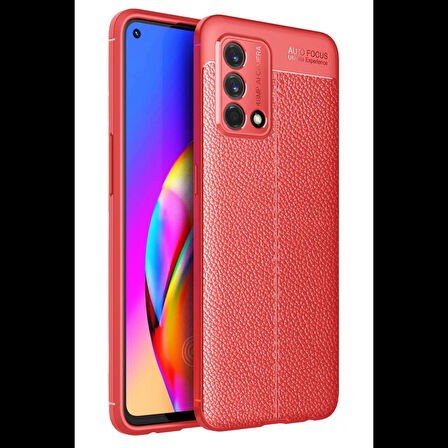 Newface Oppo A74 4G Kılıf Auto Focus Kapak - Kırmızı