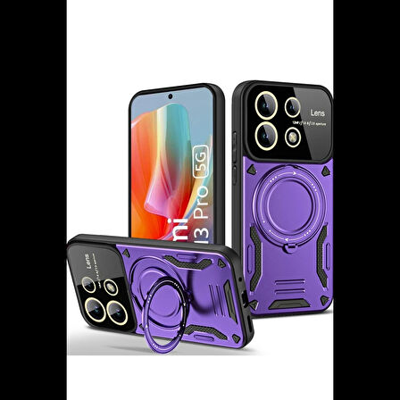 Newface Xiaomi Redmi Note 13 Pro 5G Kılıf Joy Lens Standlı Kapak