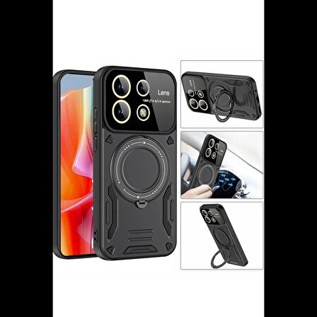 Newface Xiaomi Redmi Note 13 Pro 5G Kılıf Joy Lens Standlı Kapak