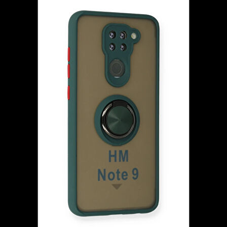 Newface Xiaomi Uyumlu Redmi Note 9 Kılıf Montreal Yüzüklü Silikon Kapak