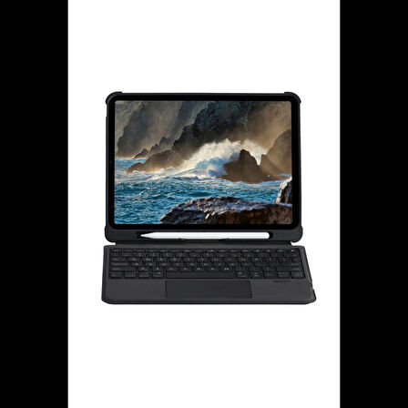 Newface T5206D iPad 10.2 (7.nesil) Kılıf İnter Ledli Klavyeli Tablet Kılıfı - Siyah