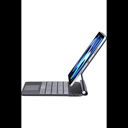 Newface iPad Pro 13 (2024) Kılıf X9P Magic Manyetik Klavyeli Tablet Kılıfı - Siyah