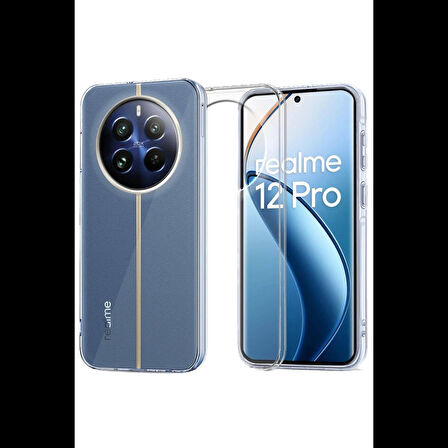 Newface Realme 12 Pro Plus Kılıf Lüx Şeffaf Silikon