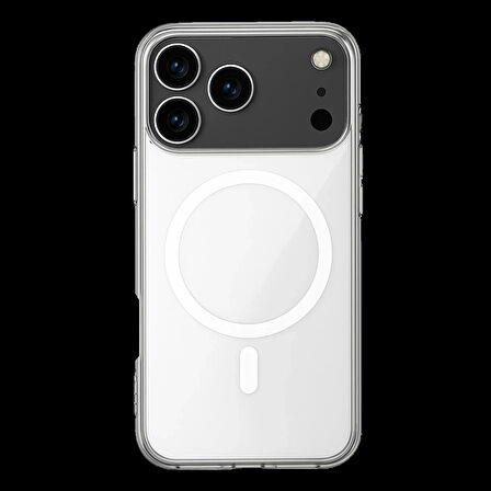 Newface iPhone 17 Pro Max Kılıf Magneticsafe Şeffaf Silikon - Şeffaf