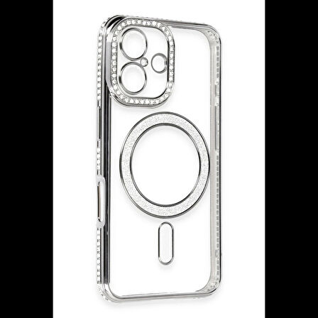 Newface iPhone 16 Kılıf Joke Simli Magneticsafe Kılıf