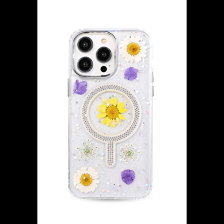 Newface iPhone 14 Pro Max Flower Magsafe Kapak