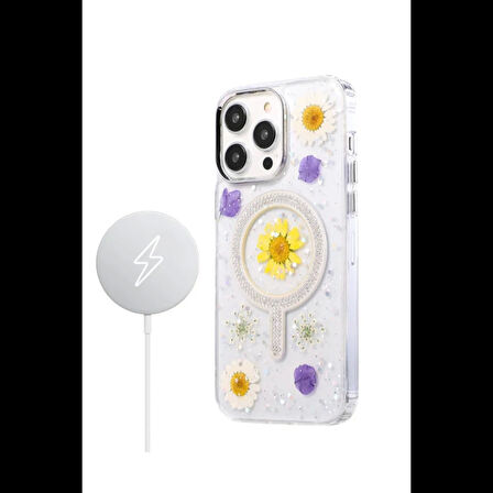 Newface iPhone 14 Pro Max Flower Magsafe Kapak