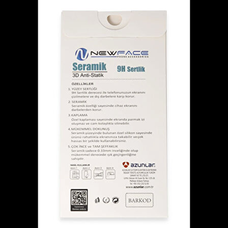 Newface iPhone 13 Pro 3D Antistatik Seramik Nano Ekran Koruyucu