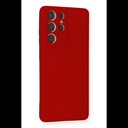 Newface Samsung Galaxy S21 Ultra Kılıf Nano içi Kadife Silikon
