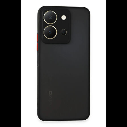 Newface Vivo Y36 Kılıf Montreal Silikon Kapak - Siyah
