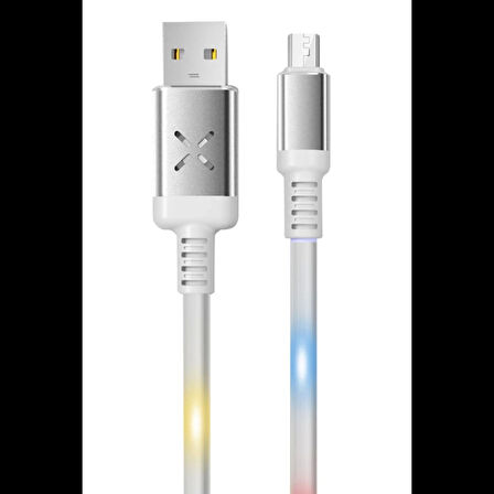 Konfulon DC09 Ses Duyarlı Işıklı Micro USB Kablo 1M 2A