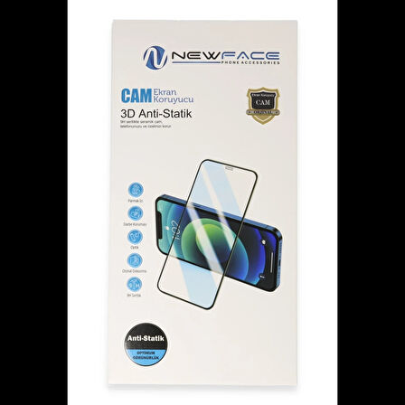 Newface Xiaomi Uyumlu Redmi 9 3D Antistatik Cam Ekran Koruyucu