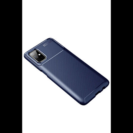 Newface Samsung Uyumlu Galaxy M51 Kılıf Auto Focus Karbon Kapak