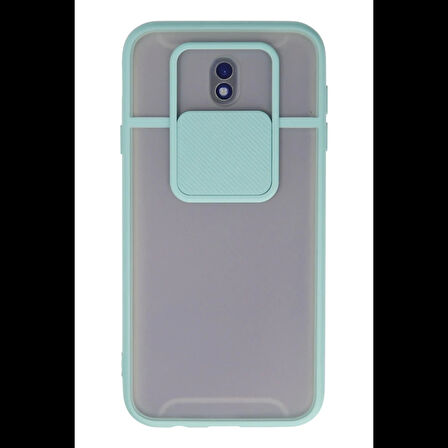 Newface Samsung Uyumlu Galaxy J7 Pro / J730 Kılıf Palm Buzlu Kamera Sürgülü Silikon