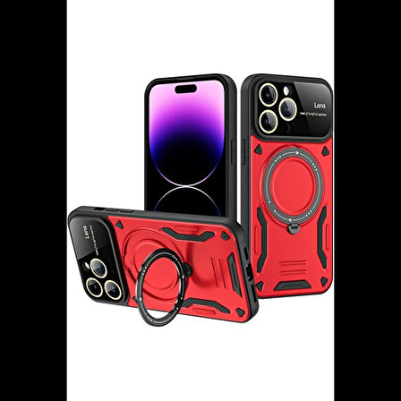 Newface iPhone 16 Pro Kılıf Joy Lens Standlı Kapak