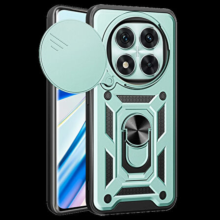 Newface Xiaomi Uyumlu Redmi Note 14 Pro 4G Kılıf Pars Lens Yüzüklü Silikon