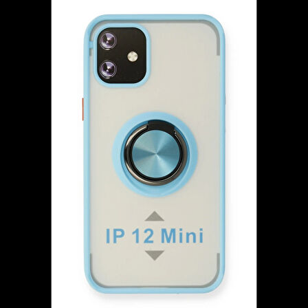 Newface iPhone 12 Mini Kılıf Montreal Yüzüklü Silikon Kapak