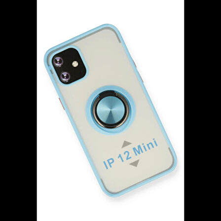 Newface iPhone 12 Mini Kılıf Montreal Yüzüklü Silikon Kapak