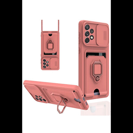 Newface Samsung Galaxy A73 5G Kılıf Zuma Kartvizitli Yüzüklü Silikon