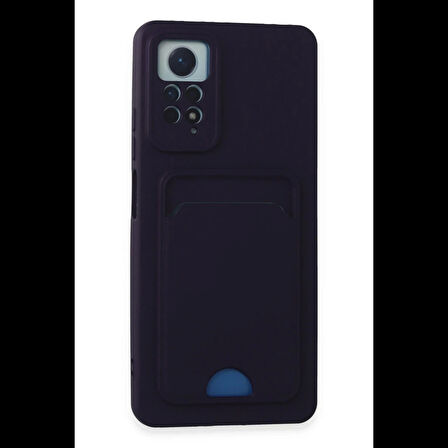 Newface Xiaomi Uyumlu Redmi Note 11 Pro Kılıf Kelvin Kartvizitli Silikon - Derin Mor
