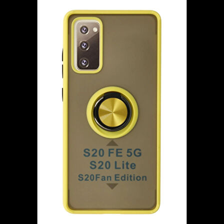 Newface Samsung Galaxy S20 FE Kılıf Montreal Yüzüklü Silikon Kapak