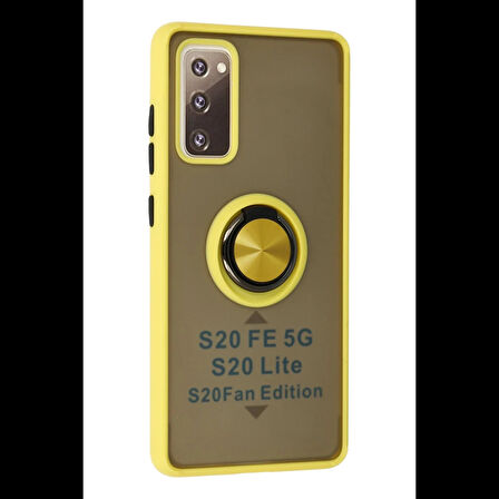 Newface Samsung Galaxy S20 FE Kılıf Montreal Yüzüklü Silikon Kapak
